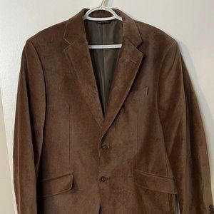 Mens 44R/S Banana Republic Brown Velvet Blazer